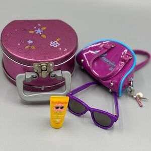 American Girl Purple Sunglasses and Bag Set